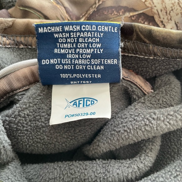 AFTCO Reaper Mossy Oak® Camo Sweatshirt Break-Up Country Fishing Hunting Warm S - Picture 13 of 16